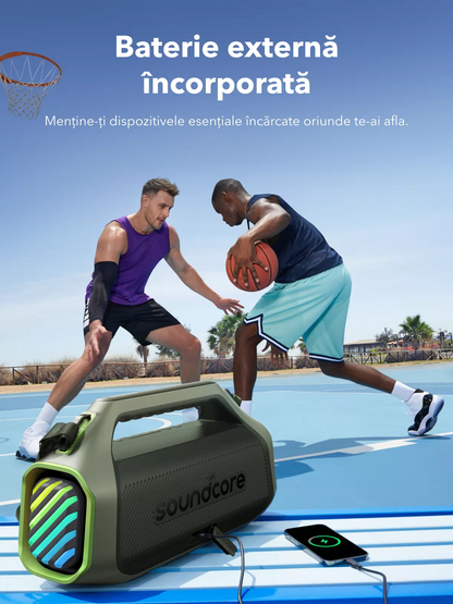 Draagbare Bluetooth-luidspreker Anker SoundCore Boom 2 Plus Nieuwe Versie, 140W, TWS, RGB, Waterdicht, Groen A3134062