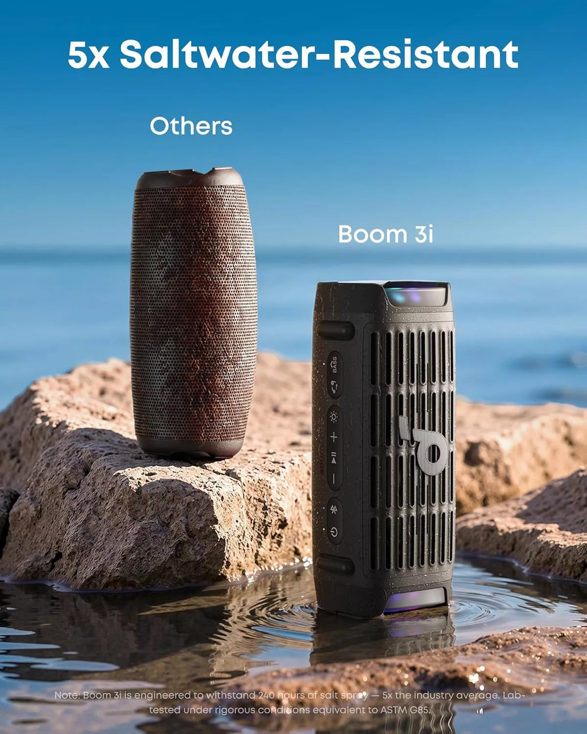 Draagbare Bluetooth Speaker Anker SoundCore Boom 3i, 50W, RGB, Waterdicht, Zwart D5100010