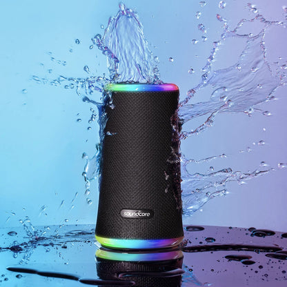 Anker SoundCore Flare 2 Portable Bluetooth Speaker, 20W, RGB, Waterproof, Black A3165G11