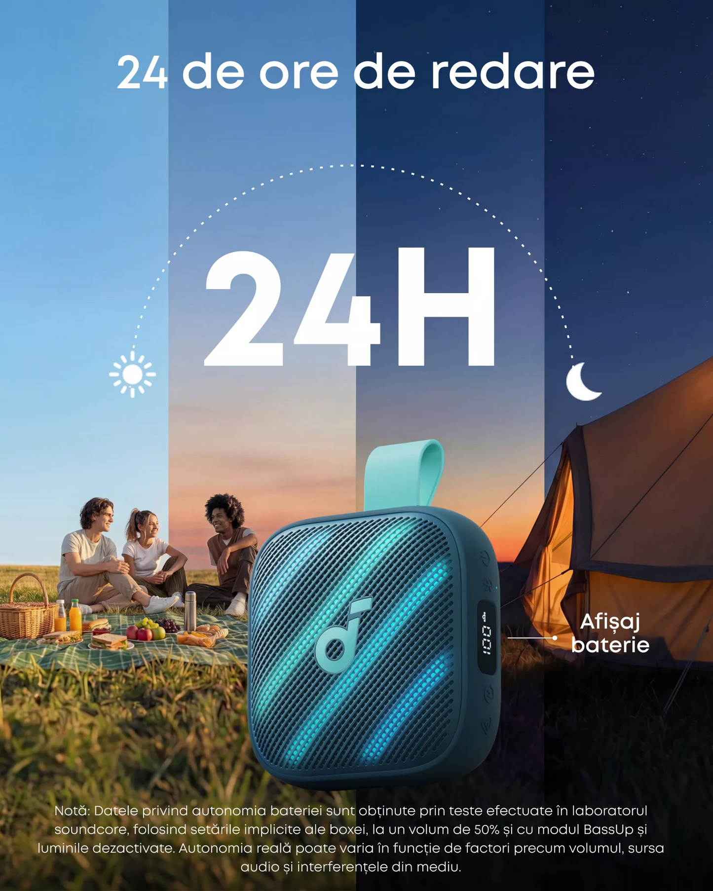 Draagbare Bluetooth Speaker Anker SoundCore Boom Go 3i, 15W, TWS, RGB, Waterdicht, Blauw, Herverpakt D5103030