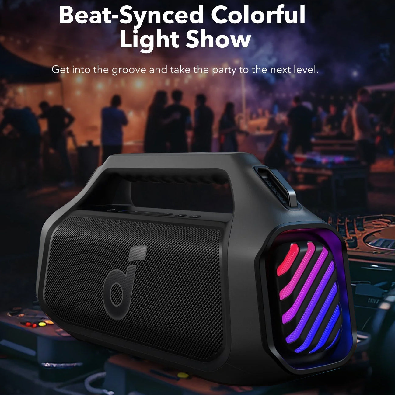 Draagbare Bluetooth Speaker Anker Soundcore Boom 2 Plus, 140W, TWS, RGB, Waterdicht, Zwart A3134011