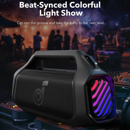 Draagbare Bluetooth Speaker Anker Soundcore Boom 2 Plus, 140W, TWS, RGB, Waterdicht, Zwart A3134011