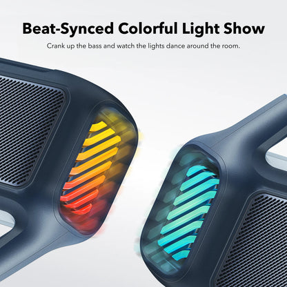 Draagbare Bluetooth Speaker Anker SoundCore Boom 2, 80W, TWS, RGB, Waterdicht, Blauw A3138031