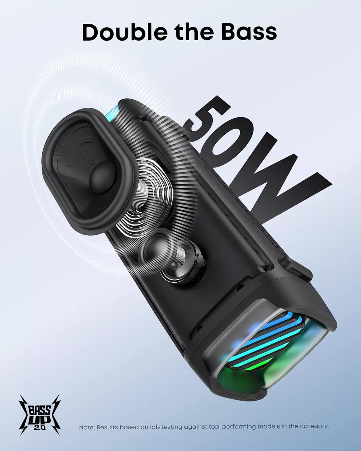 Draagbare Bluetooth Speaker Anker SoundCore Boom 3i, 50W, RGB, Waterdicht, Zwart D5100010