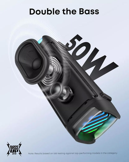 Draagbare Bluetooth Speaker Anker SoundCore Boom 3i, 50W, RGB, Waterdicht, Zwart D5100010