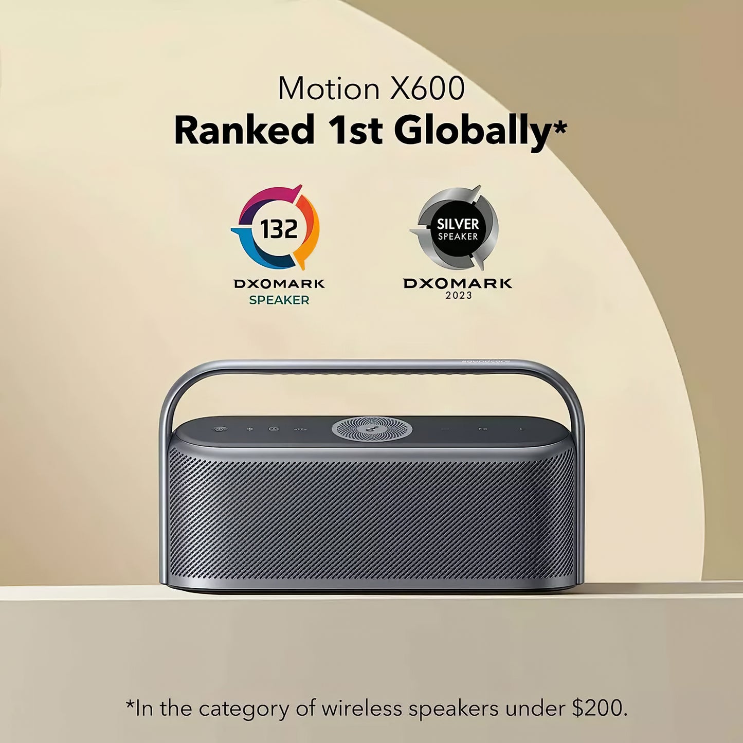 Anker SoundCore Motion X600 Portable Bluetooth Speaker, 50W, Waterproof, Black A3130011