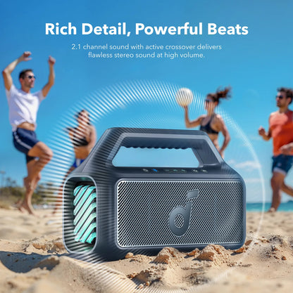 Draagbare Bluetooth Speaker Anker SoundCore Boom 2, 80W, TWS, RGB, Waterdicht, Blauw A3138031