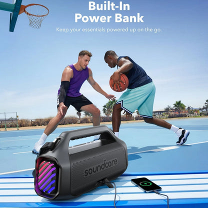 Draagbare Bluetooth Speaker Anker Soundcore Boom 2 Plus, 140W, TWS, RGB, Waterdicht, Zwart A3134011