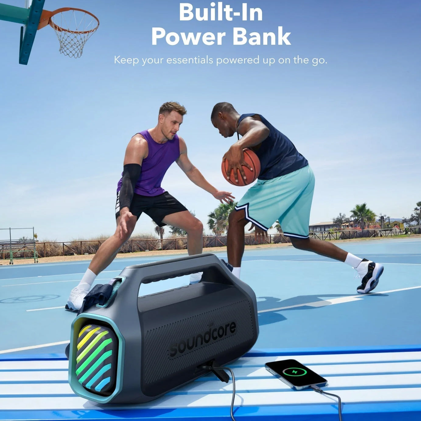 Draagbare Bluetooth-luidspreker Anker Soundcore Boom 2 Plus, 140W, RGB, Waterdicht, Blauw A3134031 