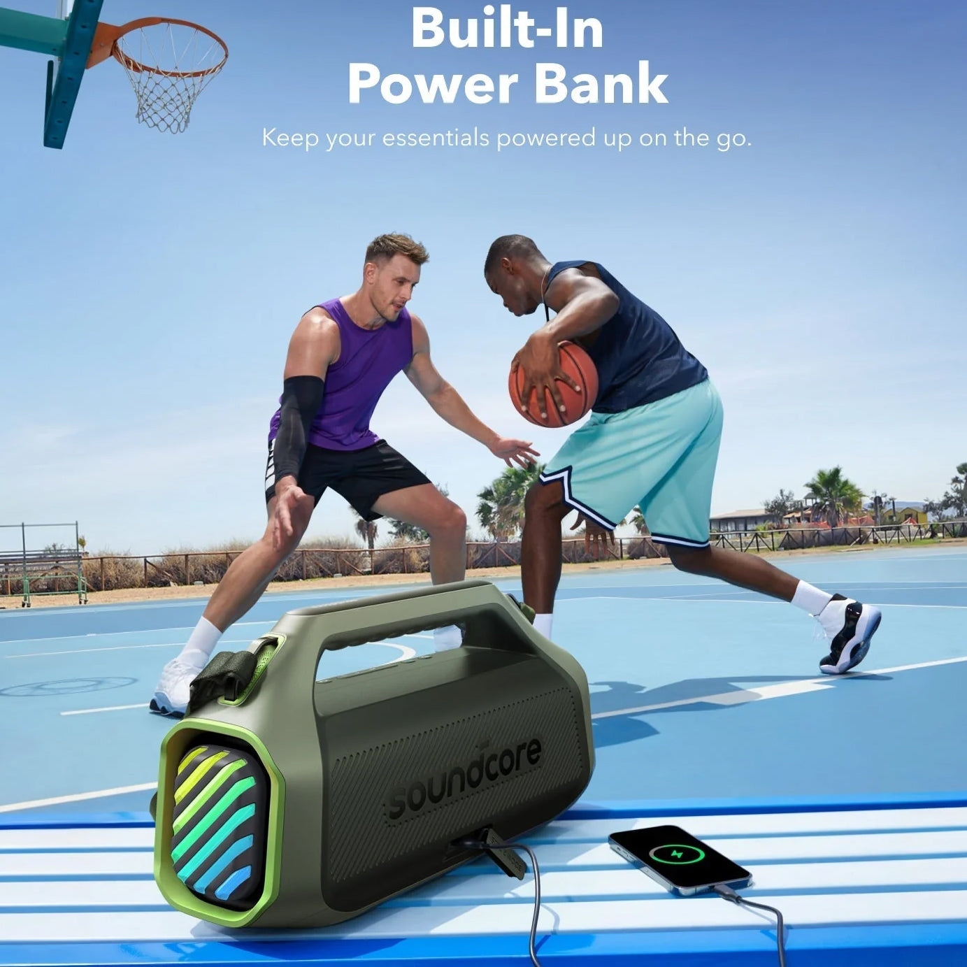 Draagbare Bluetooth Speaker Anker SoundCore Boom 2 Plus, 140W, TWS, RGB, Waterdicht, Groen A3134061