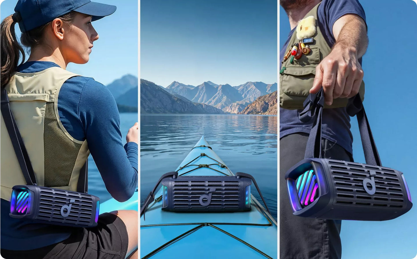 Draagbare Bluetooth Speaker Anker SoundCore Boom 3i, 50W, RGB, Waterdicht, Blauw D5100030