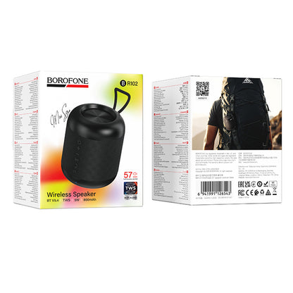 Draagbare Bluetooth-luidspreker Borofone BR102 Gratificado, 5W, TWS, Zwart