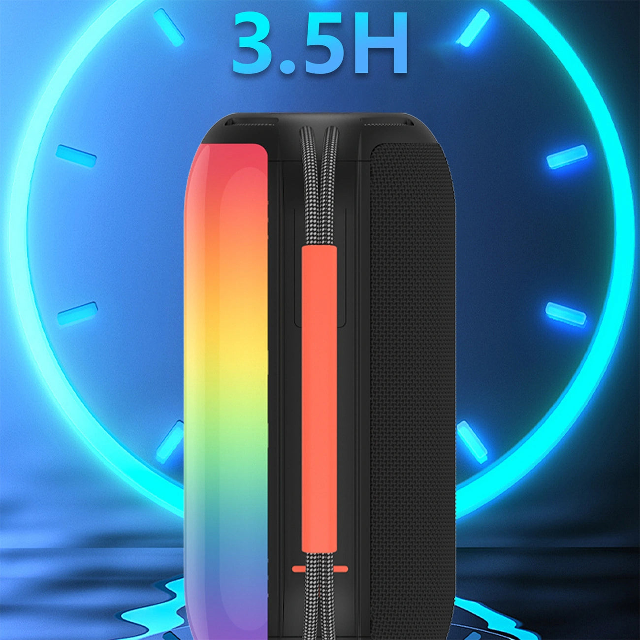 Draagbare Bluetooth Speaker Dudao Y21, 2 x 5W, TWS, RGB, Zwart