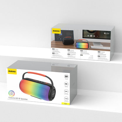 Draagbare Bluetooth Speaker Dudao Y21, 2 x 5W, TWS, RGB, Zwart