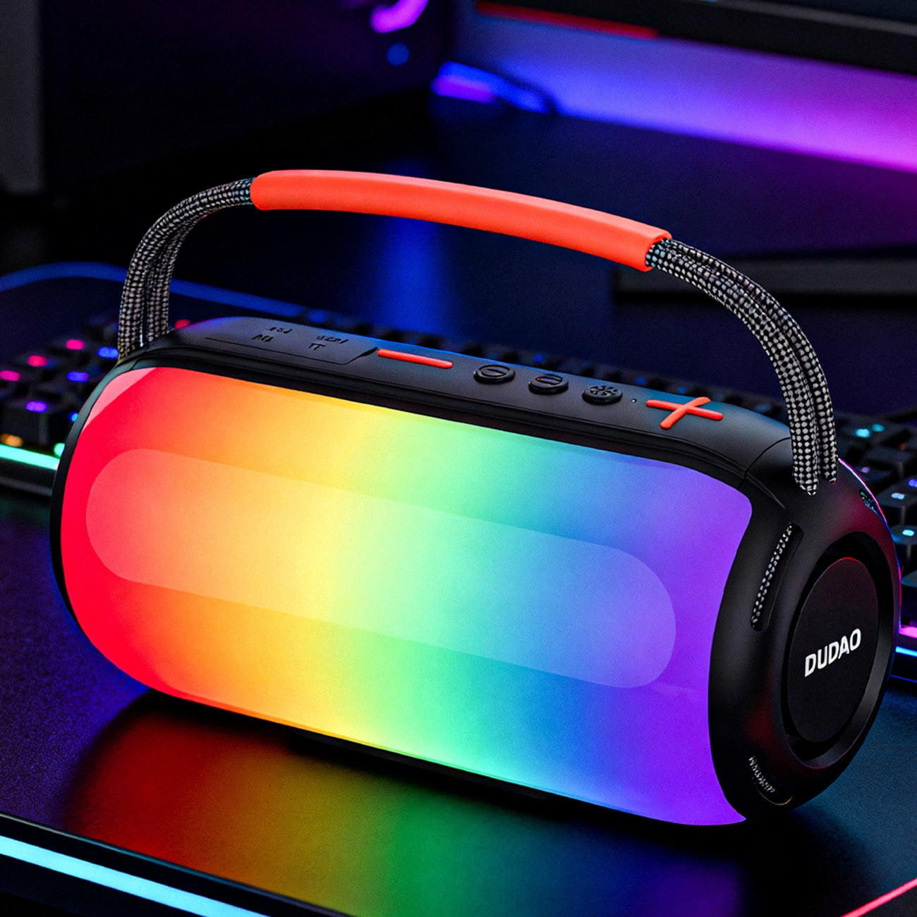 Draagbare Bluetooth Speaker Dudao Y21, 2 x 5W, TWS, RGB, Zwart