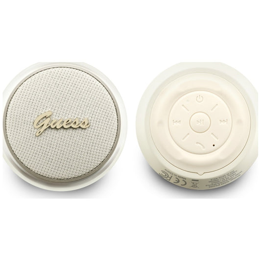 Draagbare Bluetooth Speaker Guess Script Metaallogo, 5W, TWS, Goudkleurig