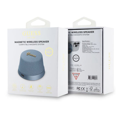Draagbare Bluetooth Speaker Guess Stand Magnetic Script Metal, 3W, Blauw