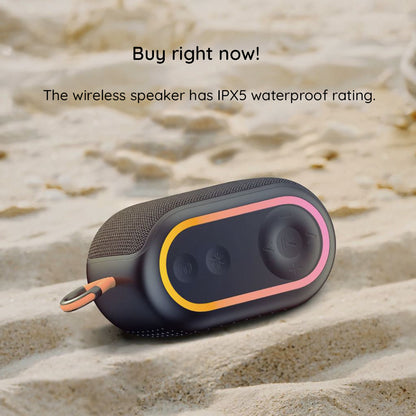 Draagbare Bluetooth Speaker HAVIT SK809BT, 7W, RGB, Waterdicht, Zwart