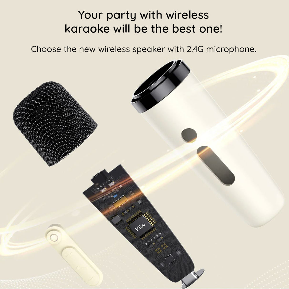 Draagbare Bluetooth Speaker HAVIT SK818BT Karaoke, 5W, RGB, Waterdicht, Beige