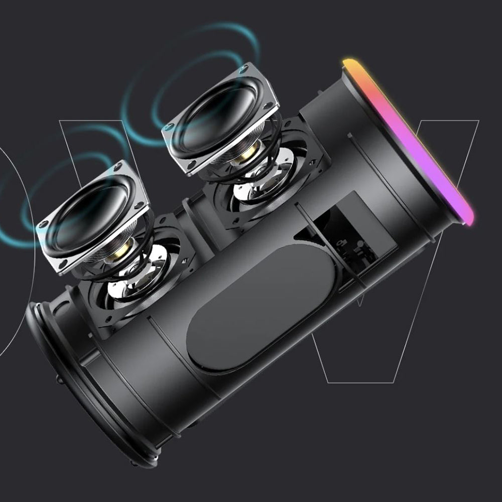 Draagbare Bluetooth Speaker HAVIT SK833BT, 2 x 10W, RGB, Waterdicht, Zwart