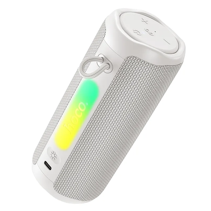Draagbare Bluetooth Speaker HOCO HC50, 8W, TWS, RGB, Waterdicht, Wit
