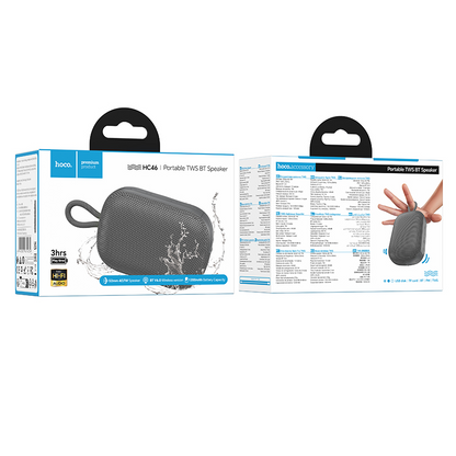 Draagbare Bluetooth Speaker HOCO HC46, 7W, TWS, Grijs