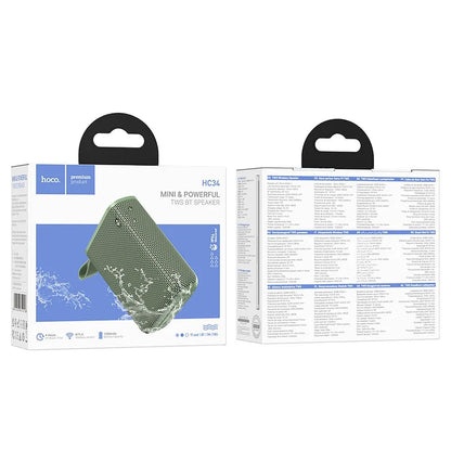 Draagbare Bluetooth Speaker HOCO HC34, 5W, TWS, Waterdicht, Groen