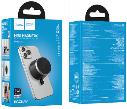 Draagbare Bluetooth Speaker HOCO HC43 Mini Magnetisch, 8W, TWS, Zwart