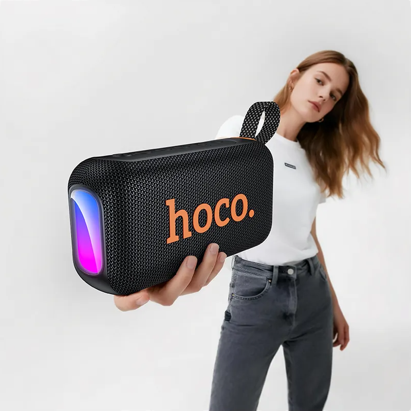 Draagbare Bluetooth Speaker HOCO HC32, 2 x 10W, TWS, RGB, Zwart