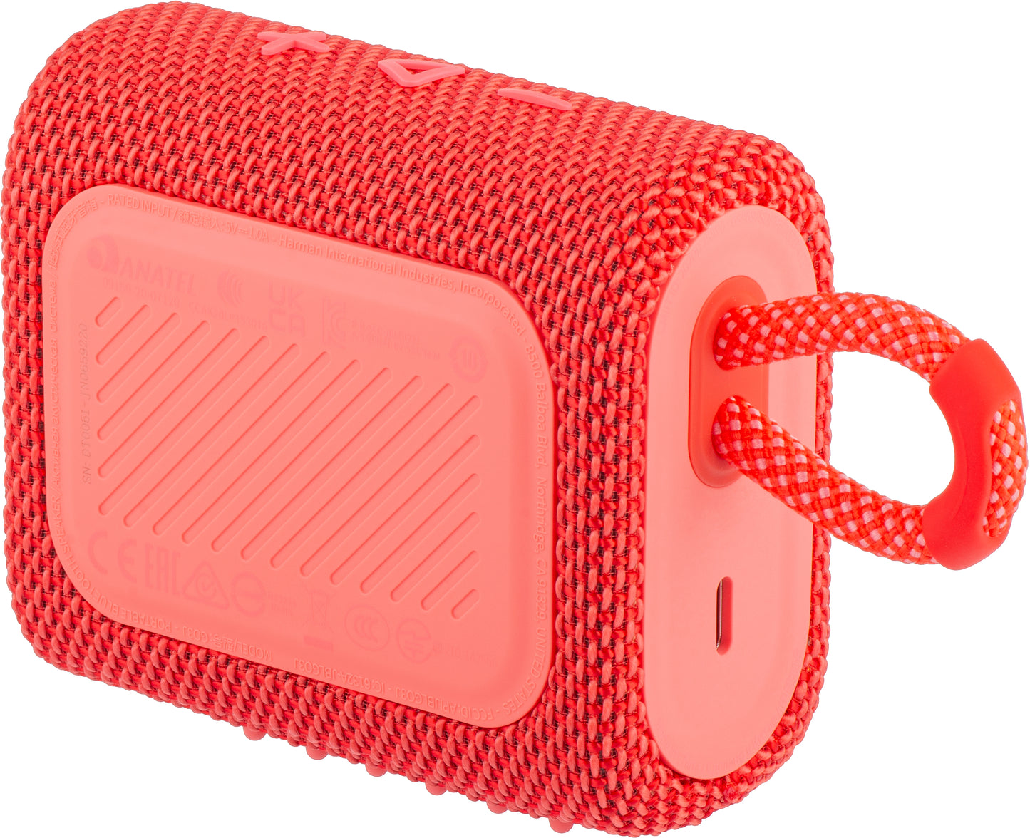 JBL GO 3 Portable Bluetooth Speaker, 4.2W, Pro Sound, Waterproof, Red JBLGO3RED