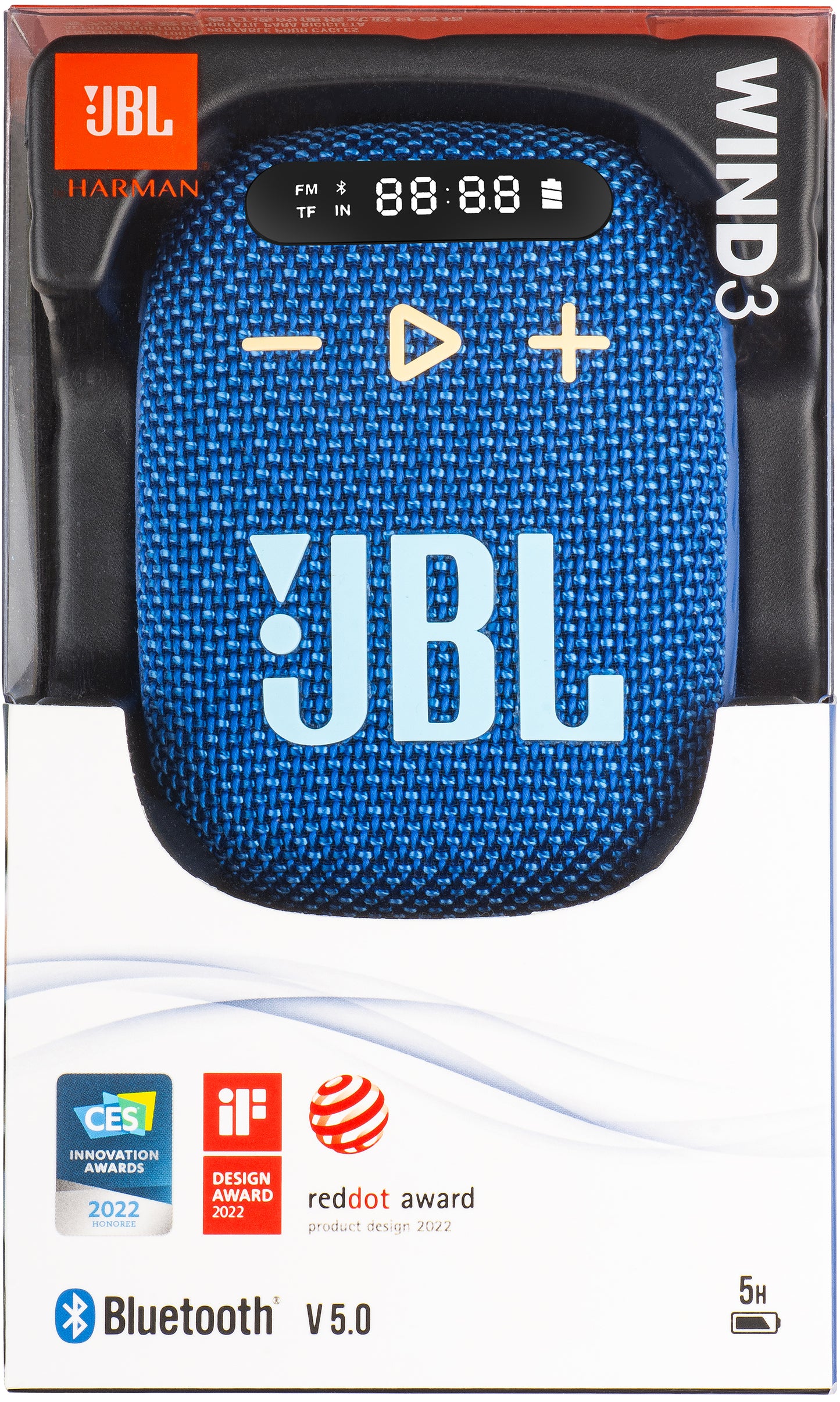 Draagbare Bluetooth Speaker JBL Wind 3, 5W, Waterdicht, Blauw JBLWIND3BLU