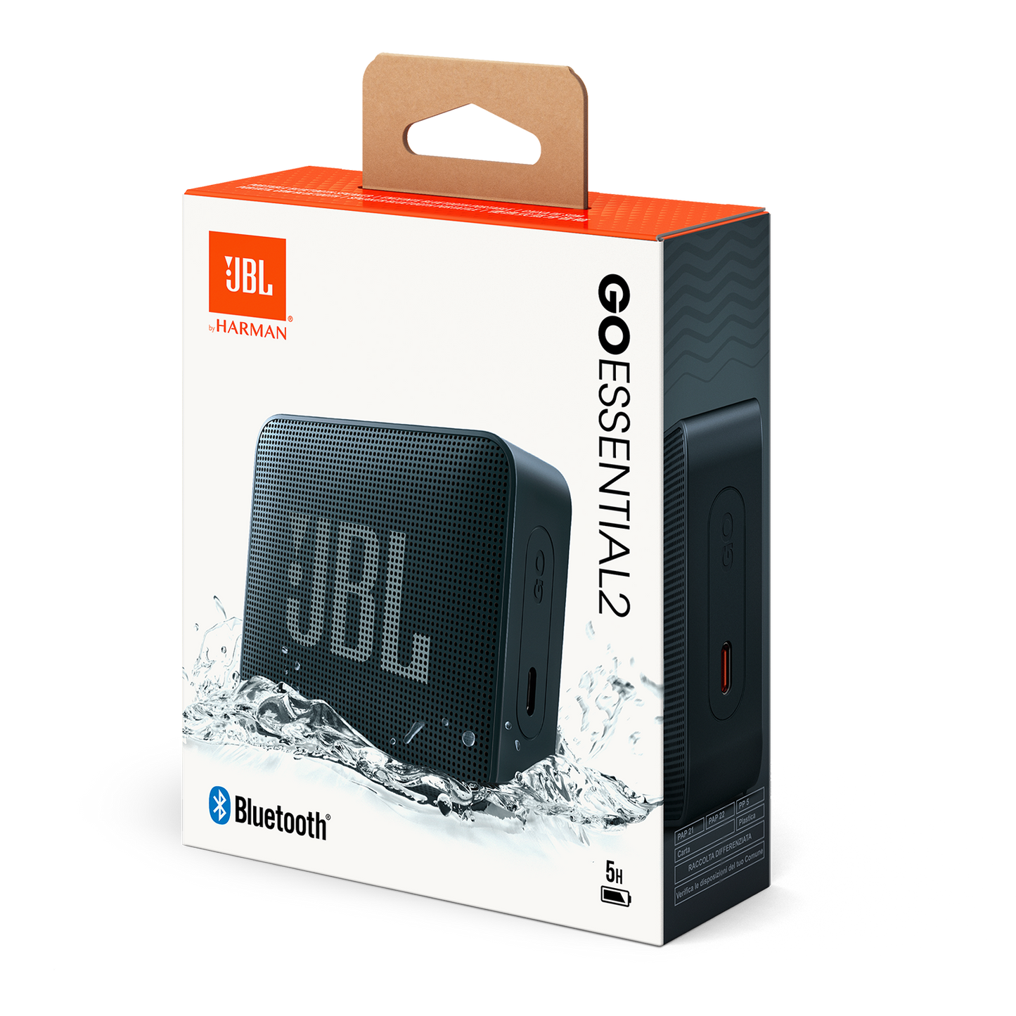 Draagbare Bluetooth Speaker JBL Go Essential 2, 3.1W, Pro Sound, Waterdicht, Zwart JBLGOES2BLKCN