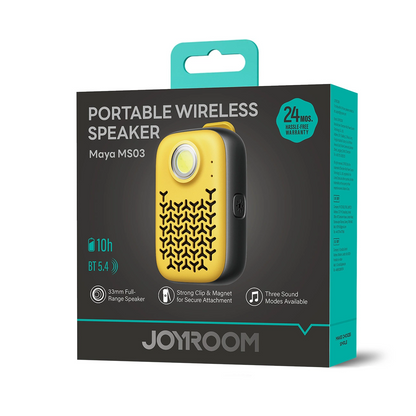 Joyroom Maya JR-MS03 Portable Bluetooth Speaker, 5W, Waterproof, Yellow