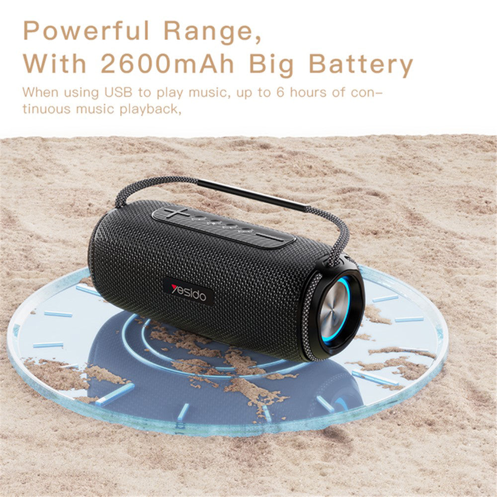 Draagbare Bluetooth Speaker Yesido YSW11, 40W, RGB, Waterdicht, Zwart