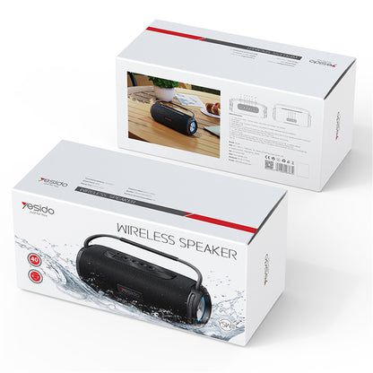 Yesido YSW11 Portable Bluetooth Speaker, 40W, RGB, Waterproof, Black