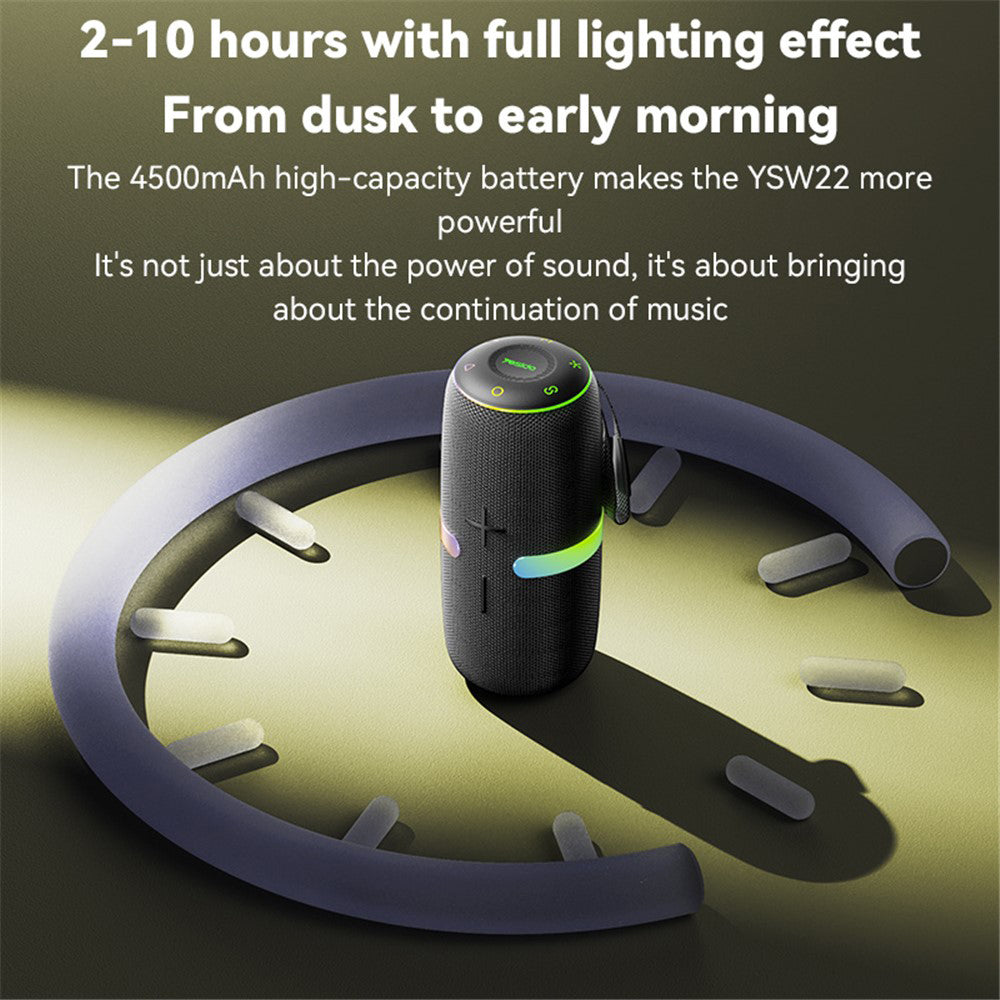 Draagbare Bluetooth Speaker Yesido YSW22, 30W, RGB, Waterdicht, Zwart