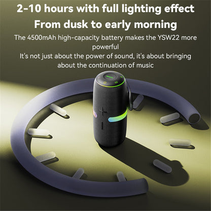 Draagbare Bluetooth Speaker Yesido YSW22, 30W, RGB, Waterdicht, Zwart