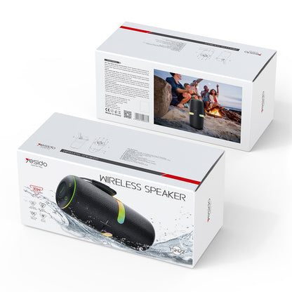 Draagbare Bluetooth Speaker Yesido YSW22, 30W, RGB, Waterdicht, Zwart