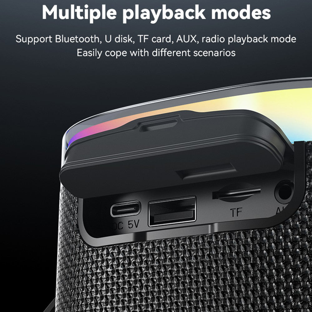 Yesido YSW25 Portable Bluetooth Speaker, 5W, RGB, Black