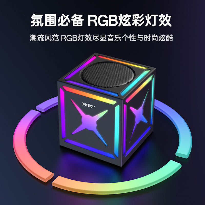 Bluetooth-luidspreker Yesido YSW34, 8W, RGB, Zwart