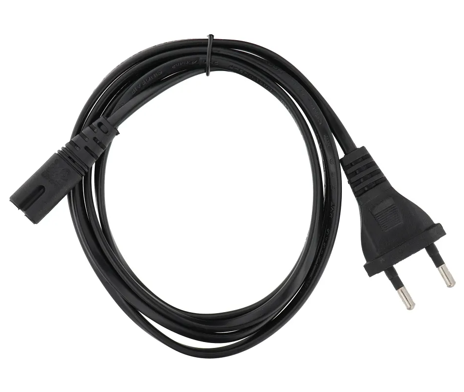 OEM Power Cable, 2 Pins, 1.5m, Black