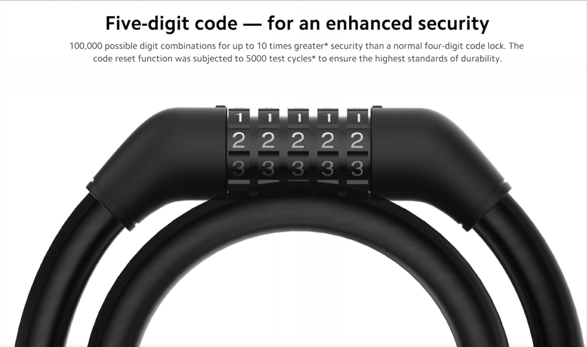Xiaomi Antidiefstal Kabel voor Elektrische Step, Zwart BHR6751GL