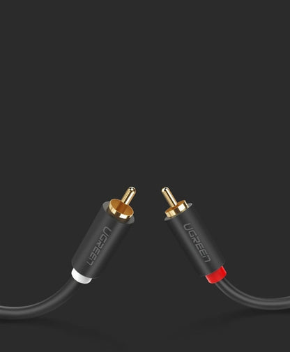 Audio Kabel UGREEN AV104, 2 x RCA - 2 x RCA, 5m, Zwart