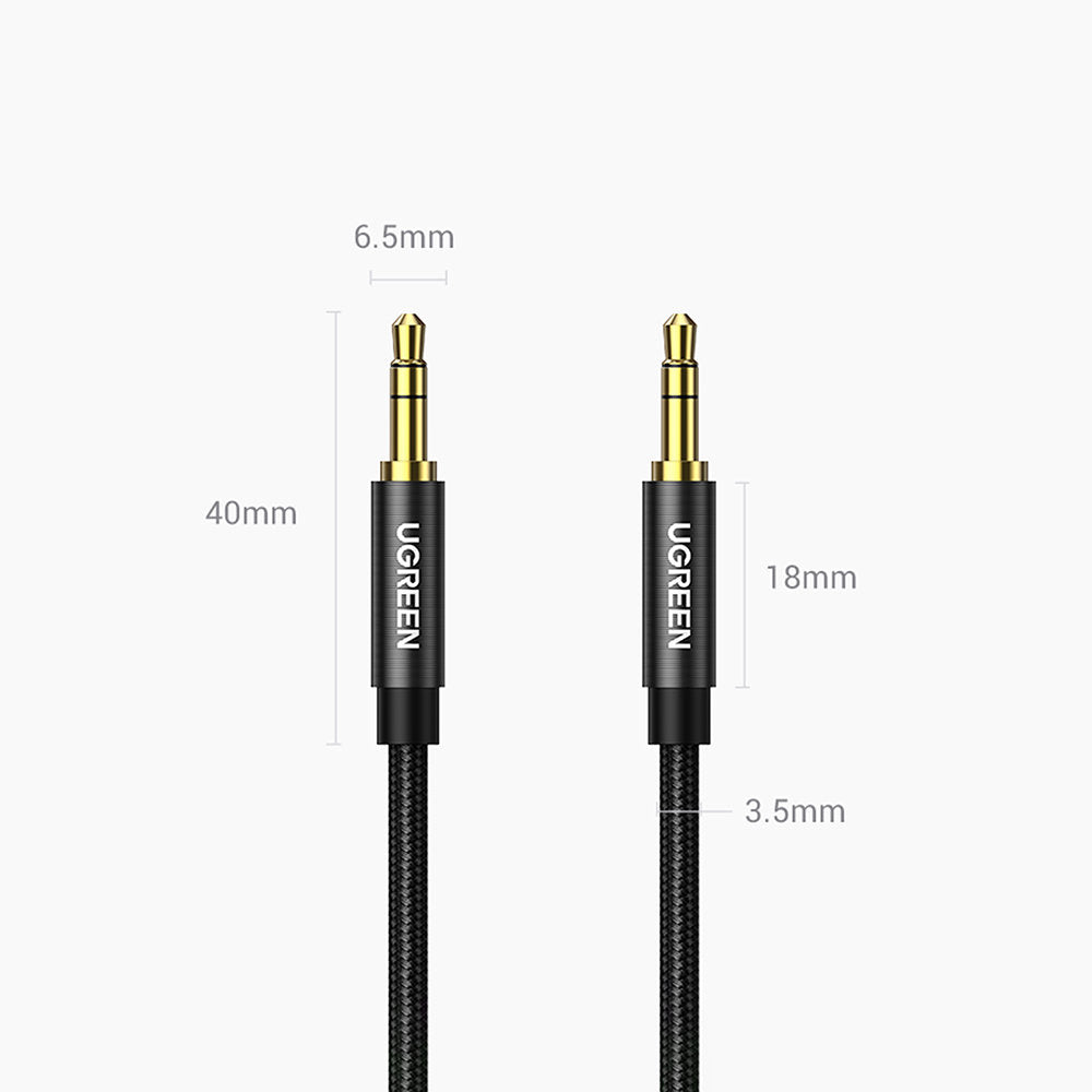 Audio Kabel 3.5mm - 3.5mm UGREEN AV112, 1m, Zwart