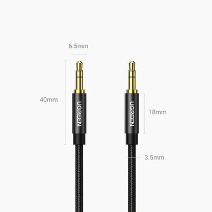 Audio Kabel 3.5mm - 3.5mm UGREEN AV112, 1m, Zwart