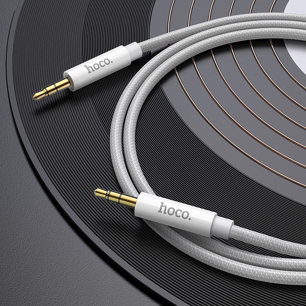 Audio Cable 3.5mm - 3.5mm HOCO UPA19, 1m, Silver