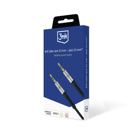 Audio Kabel 3.5mm - 3.5mm 3MK, 1m, Zwart