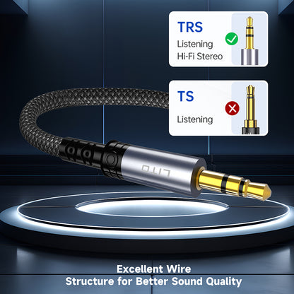 Audio Kabel 3.5mm - 3.5mm Lito LA01D, 1m, Zwart