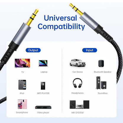 Audio Kabel 3.5mm - 3.5mm Lito LA01D, 1m, Zwart