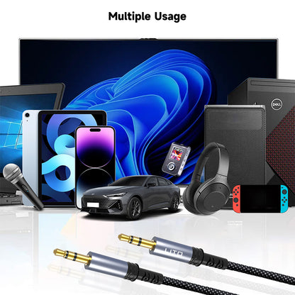 Audio Kabel 3.5mm - 3.5mm Lito LA01D, 1m, Zwart